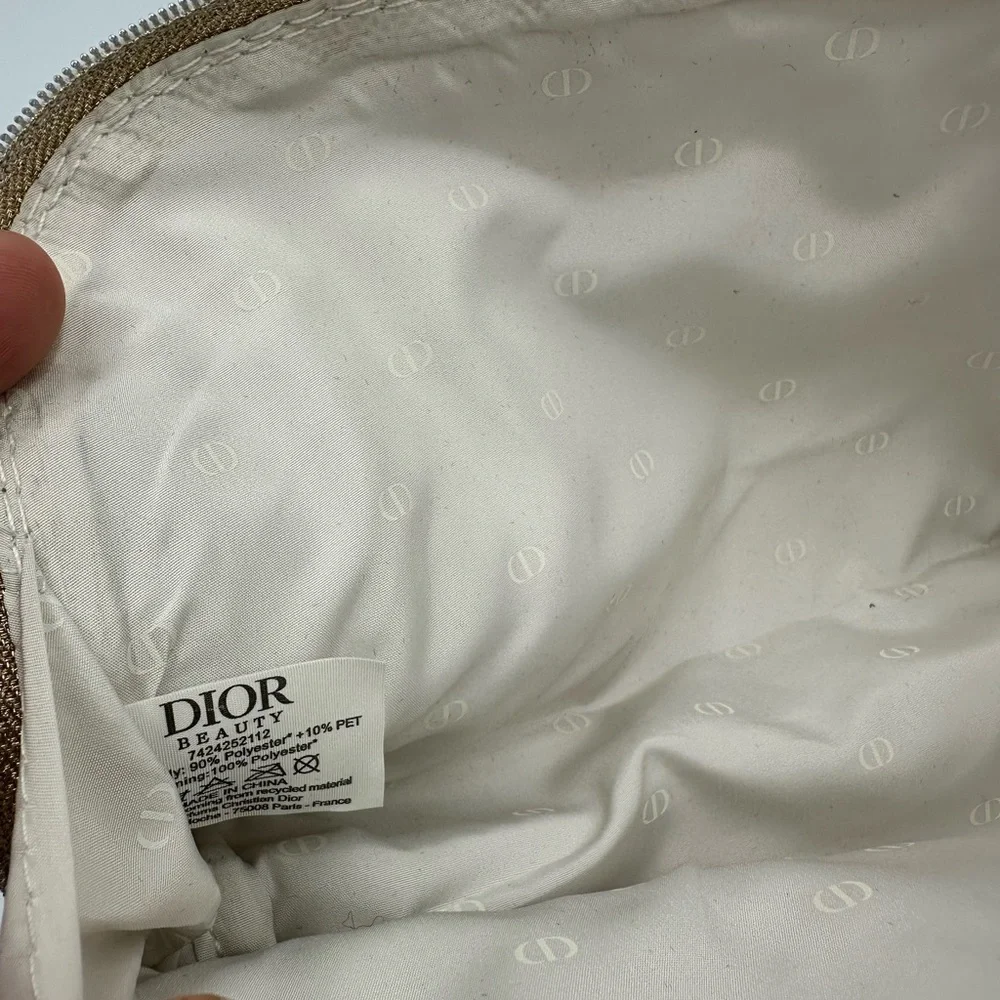 New Dior Gold Cosmetic Pouch With Box – Limited Edition Gift